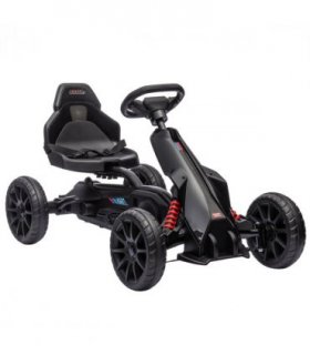 HOMCOM Children Pedal Go Kart with Adjustable Seat, Handbrake - Black