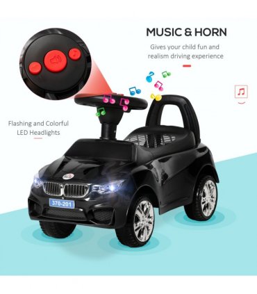 HOMCOM Ride on Car Baby Toddler Walker Foot to Floor Sliding Car Slider Black