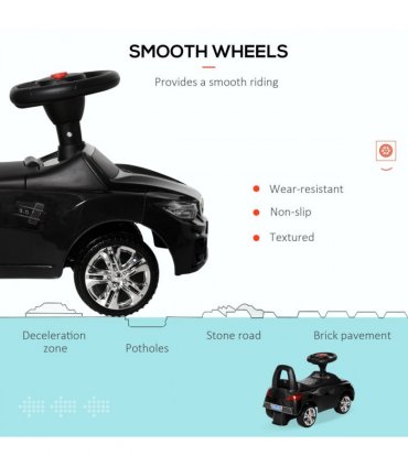 HOMCOM Ride on Car Baby Toddler Walker Foot to Floor Sliding Car Slider Black