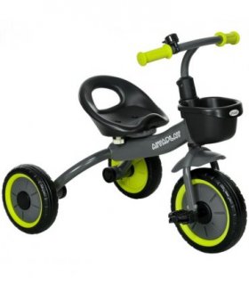 AIYAPLAY Trike with Adjustable Seat Basket Kids Tricycle for 2-5 Years Old Black