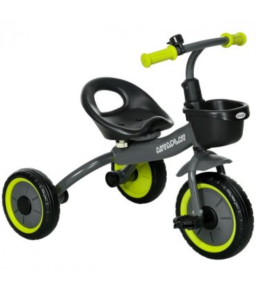 AIYAPLAY Trike with Adjustable Seat Basket Kids Tricycle for 2-5 Years Old Black