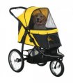 Pet Stroller Yellow Steel Tube Oxford Cloth 111L x 58W x 107H cm PawHut