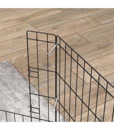 PawHut 24" Pet Dog Playpen, Puppy Cage, Eight-Panel Metal Fence, Run, Garden