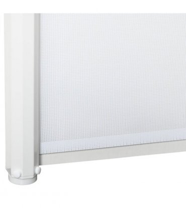 PawHut Retractable Pet Safety Gate, Folding Stair Barrier, Guard Door - White