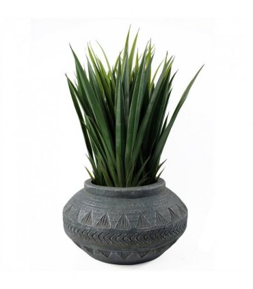 fibreglass composite Grey 21cm Large Grey Gliese Triangle Planter