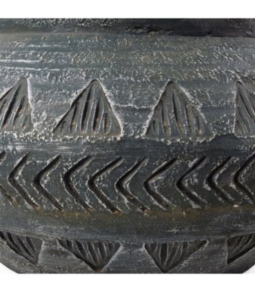 fibreglass composite Grey 21cm Large Grey Gliese Triangle Planter