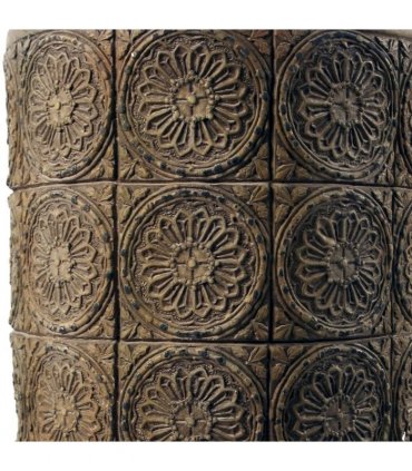 Composite Large Planter Brown, Grey Fibreglass 40cm x 21.5cm Rustic Finish