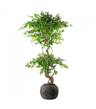 Planter Grey 26cm x 36cm Large Fibreglass Composite Hand Finished Rustic Style