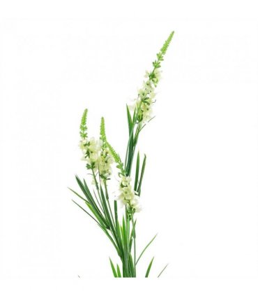 Artificial Stem White Larkspur 80cm Pack of 6 Silk Petals Home Decor
