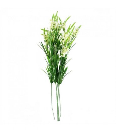 Artificial Stem White Larkspur 80cm Pack of 6 Silk Petals Home Decor