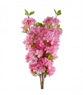 Pack of 6 x 100cm Pink Artificial Blossom Stem