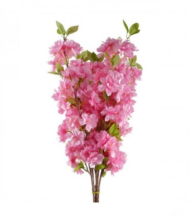 Pack of 6 x 100cm Pink Artificial Blossom Stem