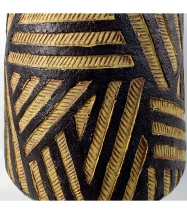 Planter Brown Yellow Fibreglass Composite 45cm x 28cm Rustic Style