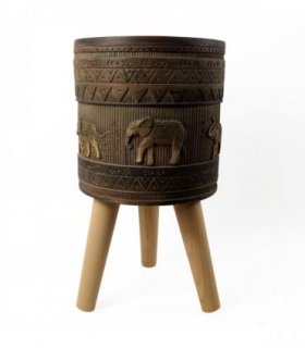 40cm x 21.5cm Zandi Elephant Composite Large Planter