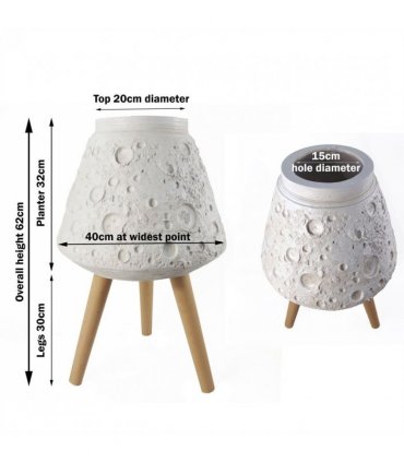 62cm x 40cm Large Lunar White Planter