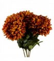 Pack of 6 x 75cm Extra Large Reflex Chrysanthemum - Orange