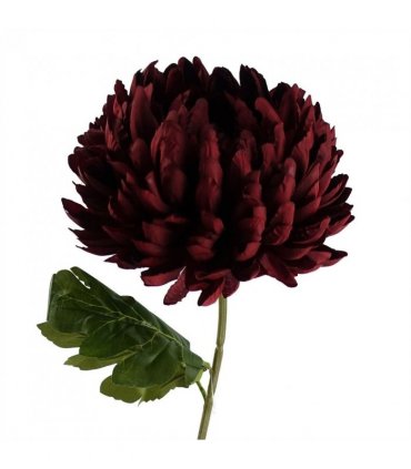 Artificial Flowers Pack of 6 x Red Extra Large Reflex Chrysanthemum 75cm Silk
