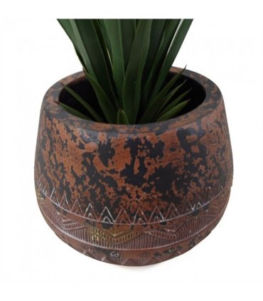 24cm x 30cm Large Zaturn Planter Brown / Black