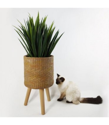 54cm x 30cm Rattan Effect Composite Large Planter