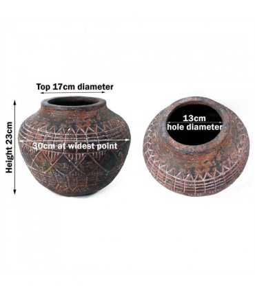 23cm x 30cm Large Aztec Vase Planter