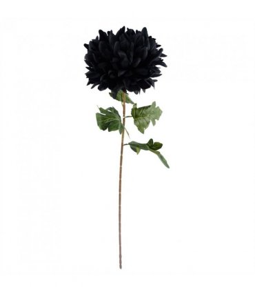Silk Black 75cm Pack of 6 x 75cm Extra Large Reflex Chrysanthemum - Black