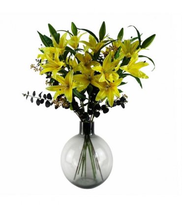 Pack of 6 x 80cm Black Eucalyptus Foliage Stem