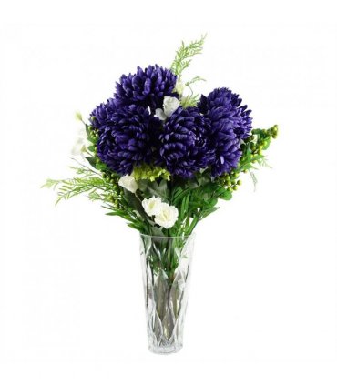Pack of 6 x 75cm Extra Large Reflex Chrysanthemum - Purple