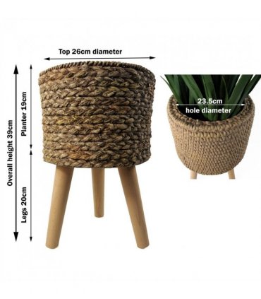 39cm x 26cm Woven Effect Composite Large Planter