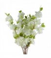 Pack of 6 x 100cm White Artificial Blossom Stem