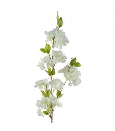 Pack of 6 x 100cm White Artificial Blossom Stem