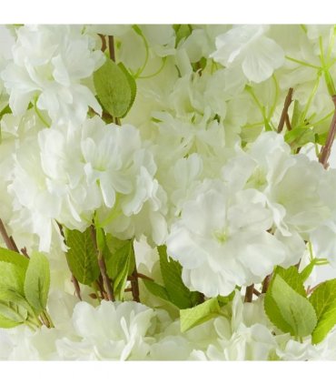 Pack of 6 x 100cm White Artificial Blossom Stem