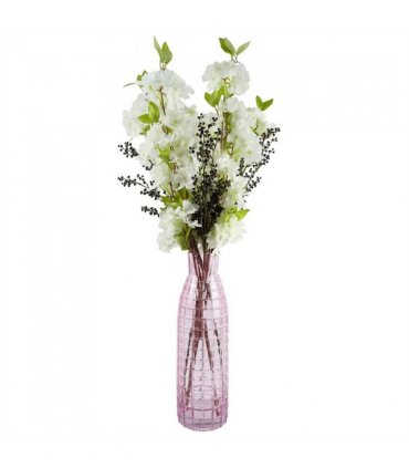 Pack of 6 x 100cm White Artificial Blossom Stem