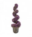 Artificial Purple 90cm Large Leaf Spiral Trees with Decorative Planter