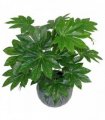 Artificial Foliage Plant Green 60cm x 60cm Large with Pot Leaf Design UK