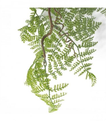 6 x 100cm Artificial Hanging Maidenhair Fern Plant Light Green