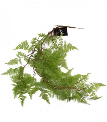 6 x 100cm Artificial Hanging Maidenhair Fern Plant Light Green