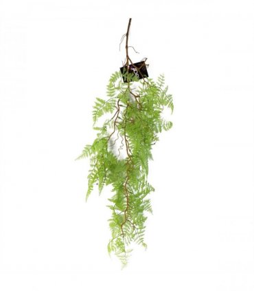 6 x 100cm Artificial Hanging Maidenhair Fern Plant Light Green