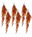 Artificial Hanging Maidenhair Fern Plant Autumn Orange 100cm Pack of 6 x 100cm