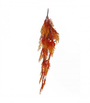 Artificial Hanging Maidenhair Fern Plant Autumn Orange 100cm Pack of 6 x 100cm