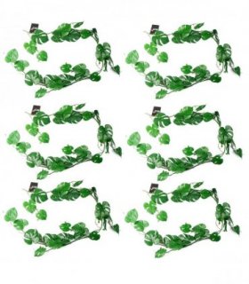 6 x 180cm Artificial Hanging Trailing Monstera Plant