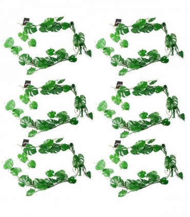 6 x 180cm Artificial Hanging Trailing Monstera Plant