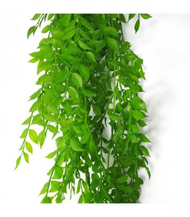 Fern Plant 6 x 100cm Hanging String of Pearls Light Green Artificial Leaf UK