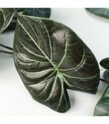 Hanging Trailing Plants Artificial 6x Alocasia Green 120cm Realistic Bare Stem