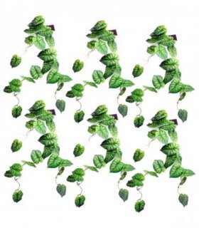 Artificial Hanging Trailing Plant Alocasia Dragon Scale Green 120cm Pack of 6