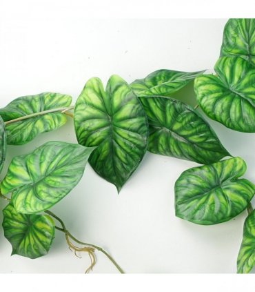 Artificial Hanging Trailing Plant Alocasia Dragon Scale Green 120cm Pack of 6