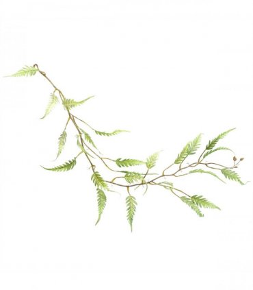 Artificial Hanging Trailing Fern Plant Green Large Leaf 125cm Pack of 6