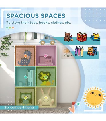 Toy Organiser with Three Non-Woven Fabric Drawers for Bedroom - White