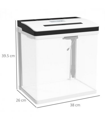 PawHut Aquarium 28L Glass Fish Tank w/ Filter, LED Lighting, Water Pump