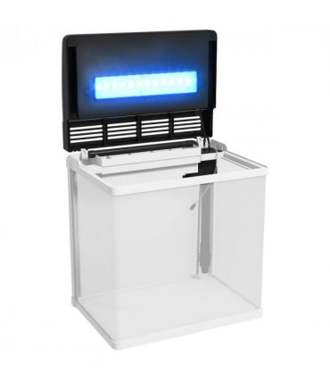 PawHut Aquarium 28L Glass Fish Tank w/ Filter, LED Lighting, Water Pump