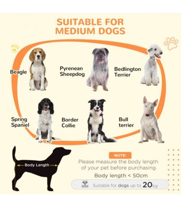 PawHut Dog Crate Furniture with Removable Cushion, for Medium Dogs - Brown